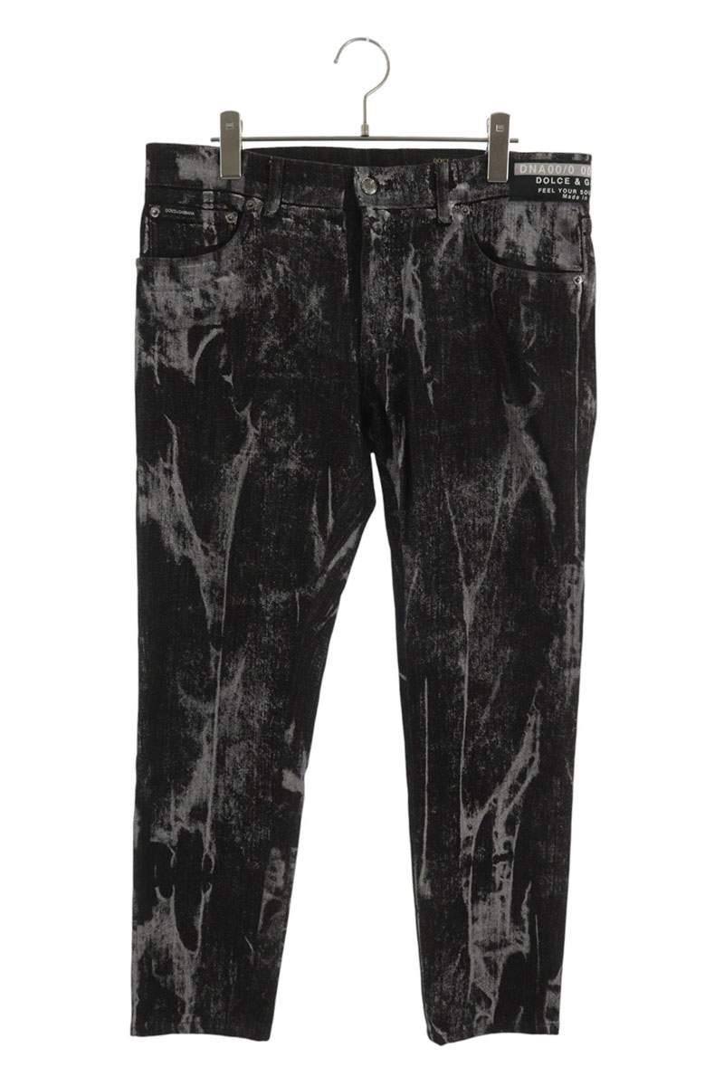 ドルチェアンドガッバーナ DOLCE \u0026 GABBANA 大きさ:50  GYC4LD G8DP3 タイダイ柄スキニーデニムパンツ(黒いこと)【315062】【BS99】【メンズ】【中古】bb187#rinkan*B