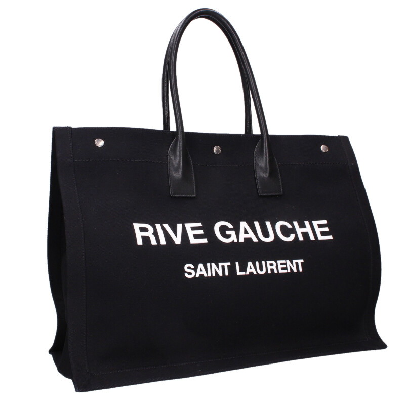 イヴサンローラン YVES SAINT LAURENT   509415 RIVE GAUCHE リヴ ゴーシュ キャンバストートバッグ(黒いこと)【925062】【BS99】【小物】【中古】bb33#rinkan*C