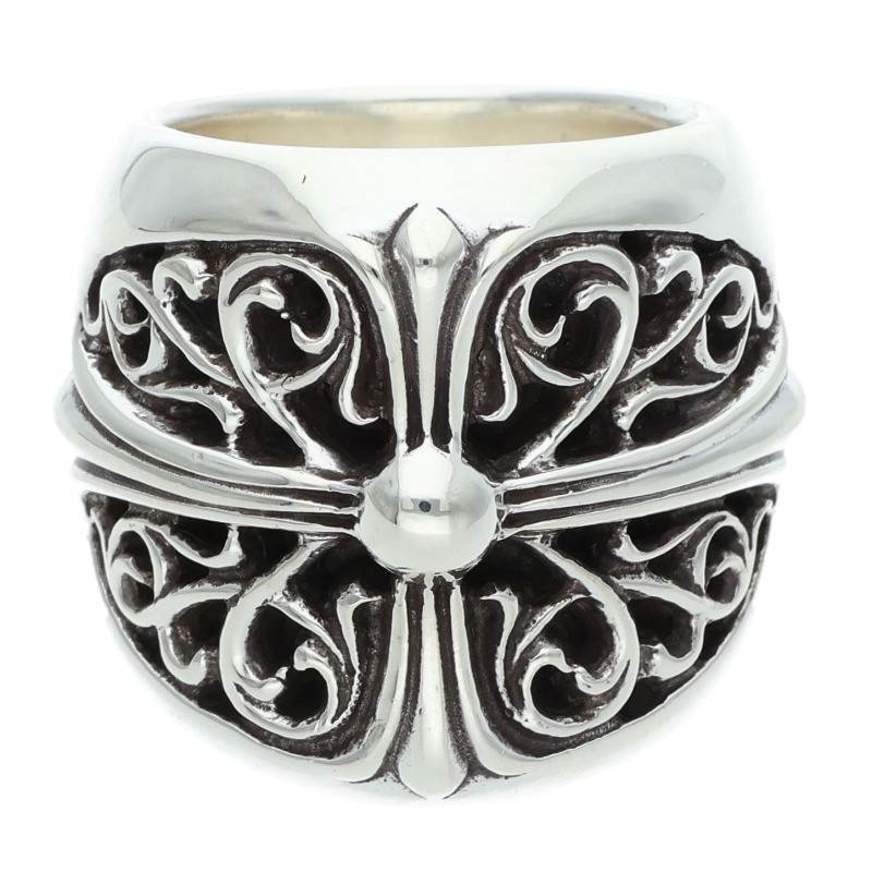 クロムハーツ Chrome Hearts　サイズ:16.5号 CLASSIC OVAL クラシックオーバルクロス シルバーリング(シルバー 47.86g)【215062】【SJ02】【小物】【中古】bb396#rinkan*B ｜RINKAN
