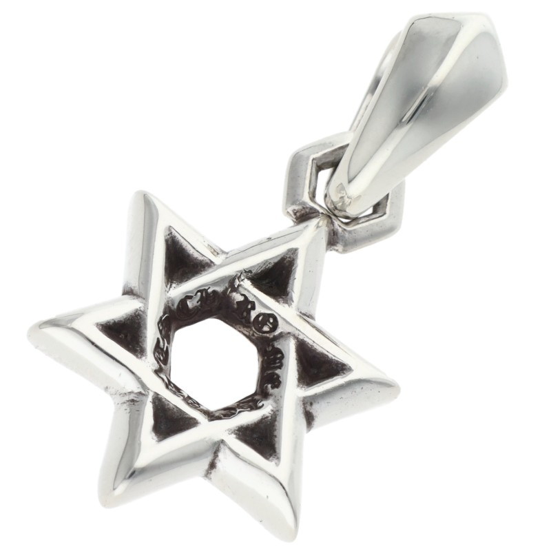 クロムハーツ Chrome Hearts   STAR OF DAVID CHARM スターオブダビデチャーム しろがね色頸飾りいの一番(しろがね色 4.96g)【215062】【SJ02】【小物】【中古】bb30#rinkan*B