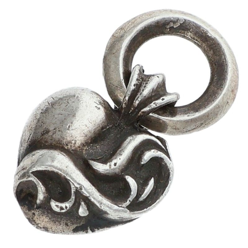 クロムハーツ Chrome Hearts   HEART CHARM ハート形惹き付ける 惹き付ける しろがね色頸飾りいの一番(しろがね色 5.74g)【315062】【os06】【小物】【中古】bb470#rinkan*B