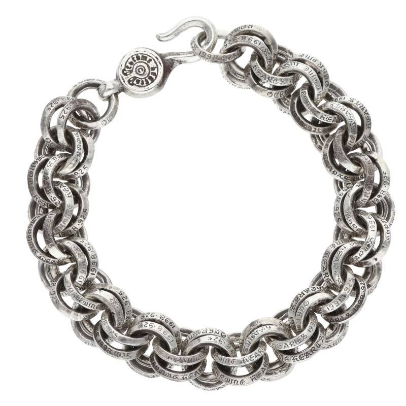 クロムハーツ Chrome Hearts   1 DOUBLE B RING ダブルB輪っか しろがね色腕輪(しろがね色 44.63g)【715062】【SS07】【小物】【中古】bb14#rinkan*B