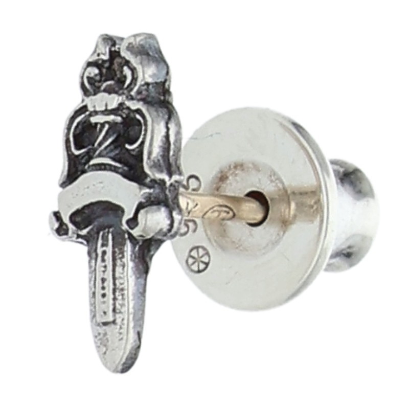 クロムハーツ Chrome Hearts   STUD DAGGER ダガー しろがね色ピアス(しろがね色 0.54g)【315062】【SS07】【小物】【中古】bb187#rinkan*B