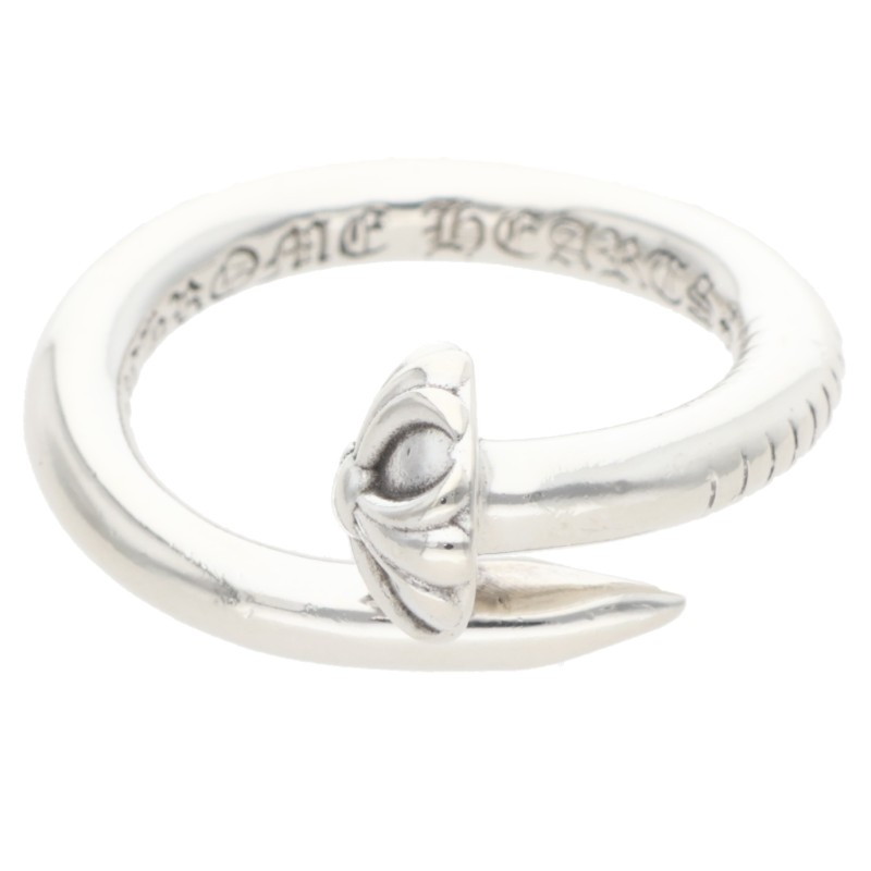 クロムハーツ Chrome Hearts　サイズ:10号 NAIL CRSBALL ネイルクロスボール シルバーリング(シルバー 5.58g)【125062】【OS06】【小物】【中古】bb453#rinkan*B｜RINKAN