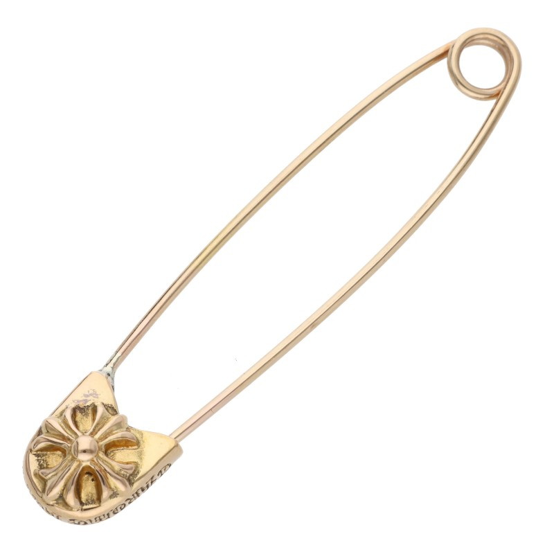 クロムハーツ Chrome Hearts 大いさ:ラージ  22K SAFETY PIN L 22Kラージセーフティピン ゴールド頸飾りいの一番(黄色ゴールド 6.77g)【415062】【GZ11】【小物】【中古】bb455#rinkan*B