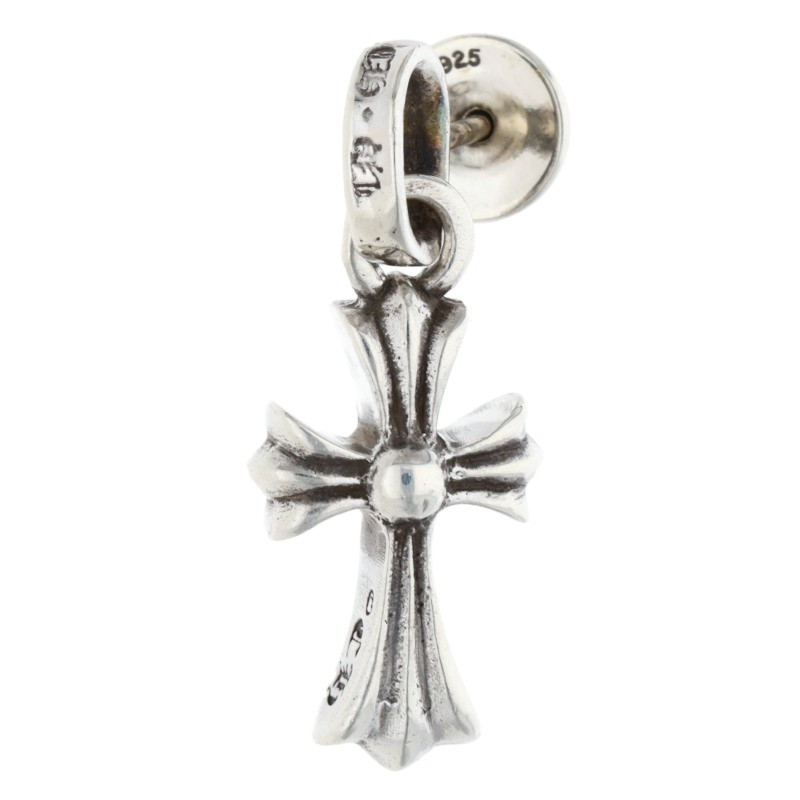 クロムハーツ Chrome Hearts   BBY F PPRCHN ベイビーファットドロップ しろがね色ピアス(しろがね色 2.51g)【615062】【SJ02】【小物】【中古】bb413#rinkan*B