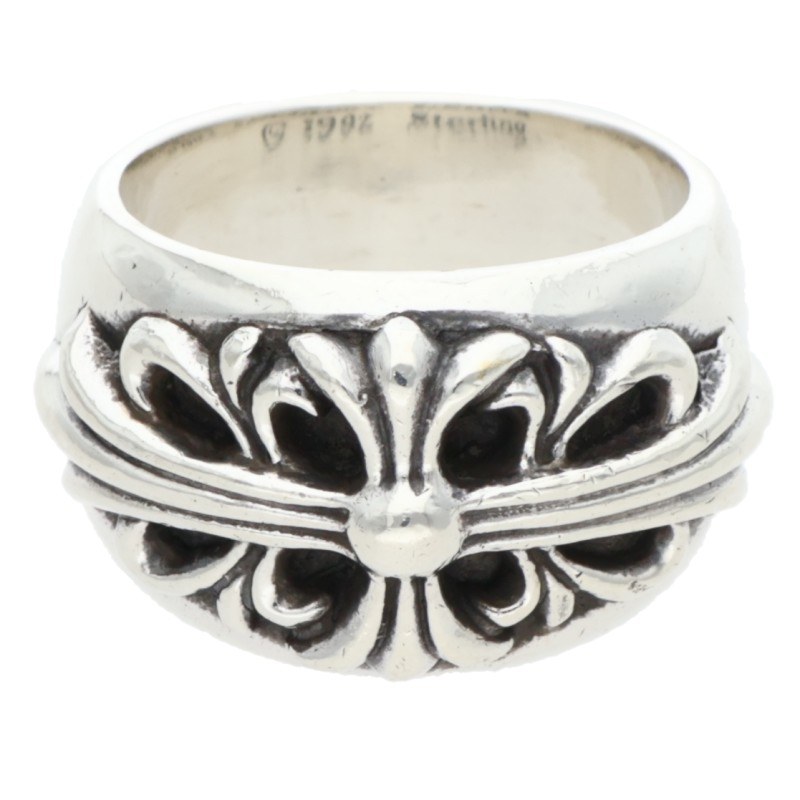 クロムハーツ Chrome Hearts　サイズ:13.5号 FLRL CRS フローラルクロス シルバーリング(シルバー 15.7g)【025062】【OS06】【小物】【中古】bb411#rinkan*B｜RINKAN