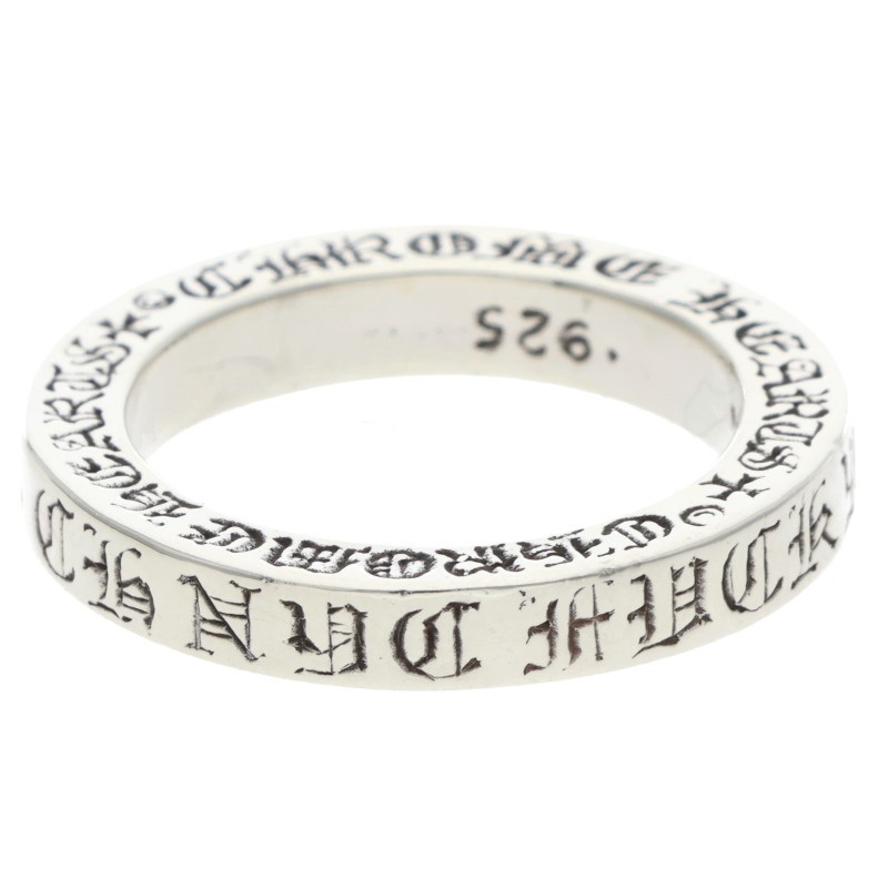 クロムハーツ Chrome Hearts 大いさ:9号  3粍 SPACER 制限事項 3粍スペーサー NYC制限事項 しろがね色輪っか(しろがね色 5.34g)【615062】【SS07】【小物】【中古】bb491#rinkan*B