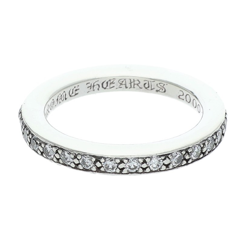 クロムハーツ Chrome Hearts 大きさ:11.5号  TFL 純然たるPAVE金剛石 しろがね色輪っか(しろがね色×せつ然たる 3.52g)【125062】【FK04】【小物】【中古】bb443#rinkan*B