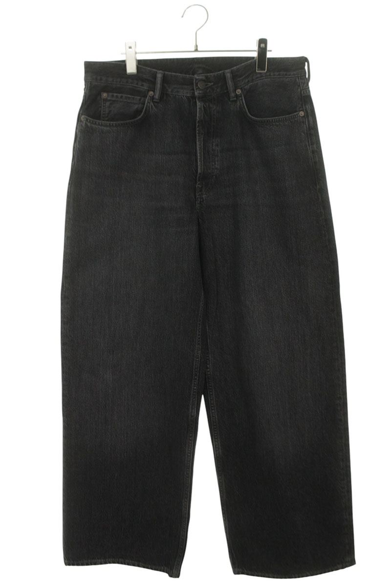 アクネストゥディオズ ACNE STUDIOS 大きさ:XL  1981 U VINTAGE BLACK ヴィンテージ製作バギーデニムパンツ(黒いこと)【415062】【OM10】【メンズ】【中古】bb396#rinkan*B
