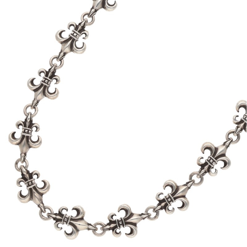 クロムハーツ Chrome Hearts　サイズ:24inch カットアウトBSフレアネックレス シルバーネックレス(シルバー 139.18g)【215062】【SS07】【小物】【中古】bb349#rinkan*B｜RINKAN
