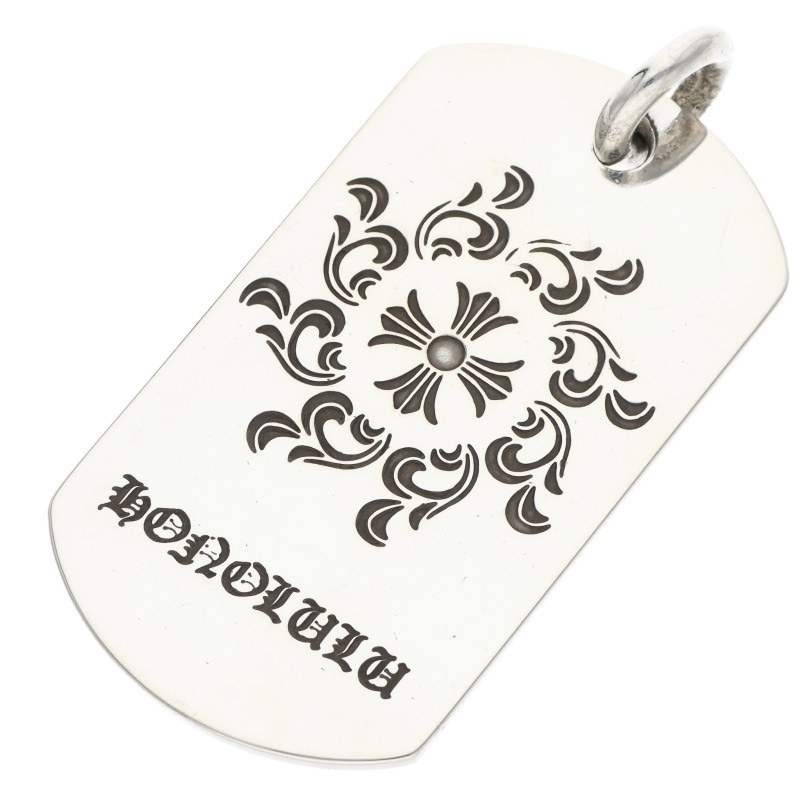 クロムハーツ Chrome Hearts 大きさ:LARGE  D TAG LRG LTD ラージドッグタグ ホノルル押さえるラージドッグタグネックレストップ(しろがね色 23.52g)【415062】【SS07】【小物】【中古】bb411#rinkan*B