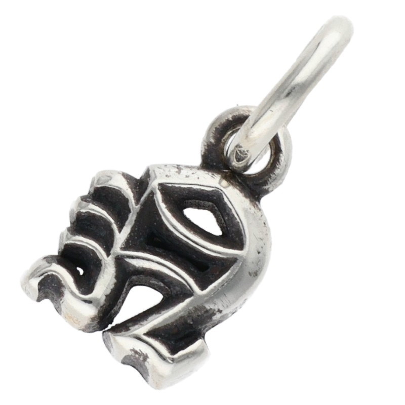 クロムハーツ Chrome Hearts   STACK ALPHABET アルファベットスタックチャーム Nかしら文字 しろがね色首飾りいの一番(しろがね色 0.69g)【715062】【聞き入れる15】【小物】【中古】bb492#rinkan*B