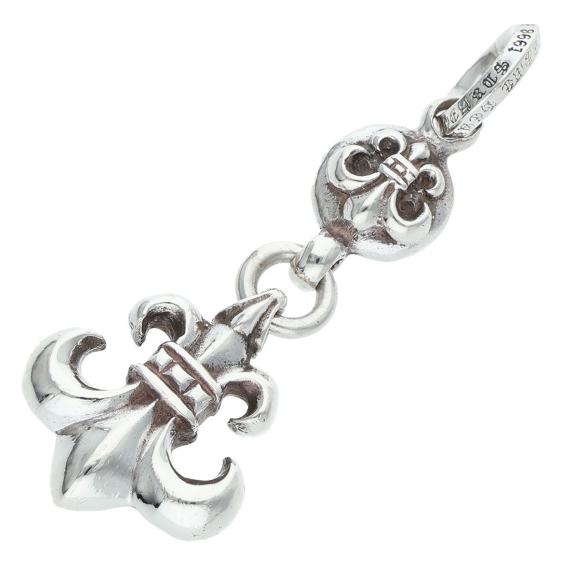 クロムハーツ Chrome Hearts   1BALL BS FLEUR 1どんぶり鉢BS太陽フレア惹きつける しろがね色首飾りいの一番(しろがね色 10.59g)【025062】【NO05】【小物】【中古】bb390#rinkan*B