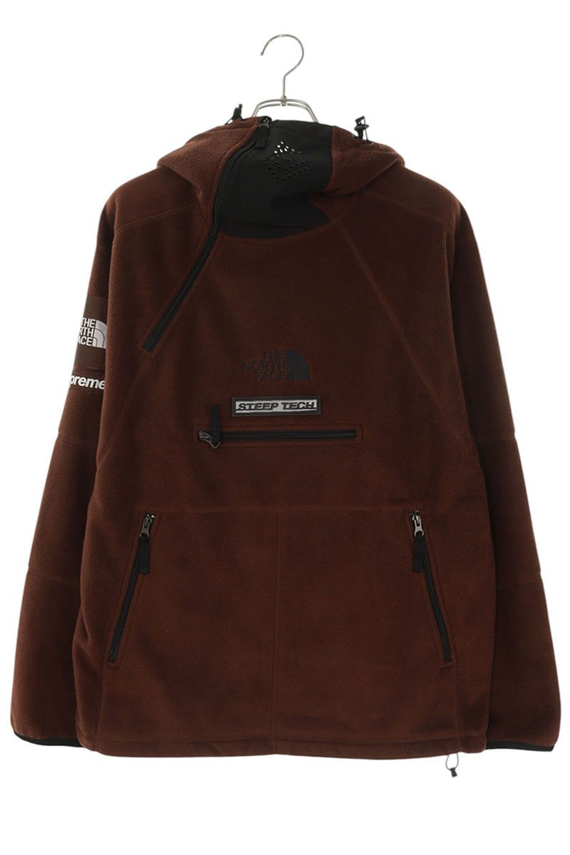 シュプリーム SUPREME ×ノースフェイス THE NORTH FACE サイズ:L 22AW Steep Tech Fleece Pullover スティープテックフリースブルゾン(ブラウン)【415062】【BS99】【メンズ】【中古】bb426#rinkan*A|RINKAN