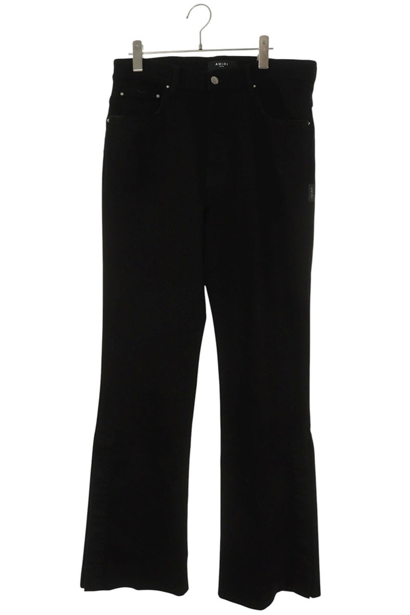 アミリ AMIRI 大きさ:32 サイドスナップフレアロングパンツ(黒いこと)【515062】【FK04】【メンズ】【中古】bb356#rinkan*S