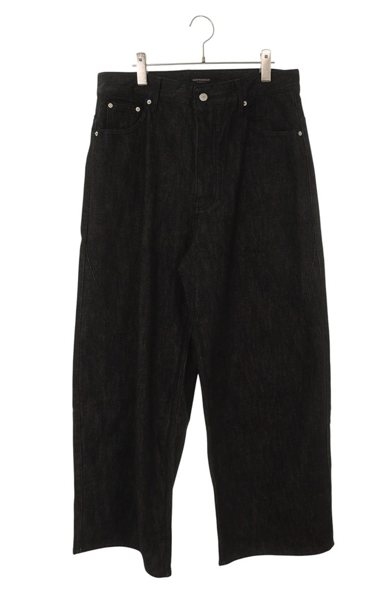 ファーフロムワット FAR FROM WHAT　サイズ:3 FAR SELVEDGE WIDE JEANS ワイドデニムパンツ(ブラック)【615062】【SS13】【メンズ】【中古】bb310#rinkan*S｜RINKAN