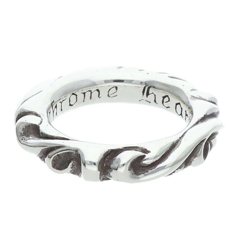 クロムハーツ Chrome Hearts 大いさ:8号  SCRL BAND スクロール周波数帯域 しろがね色輪っか(しろがね色 7.84g)【515062】【SJ02】【小物】【中古】bb412#rinkan*A