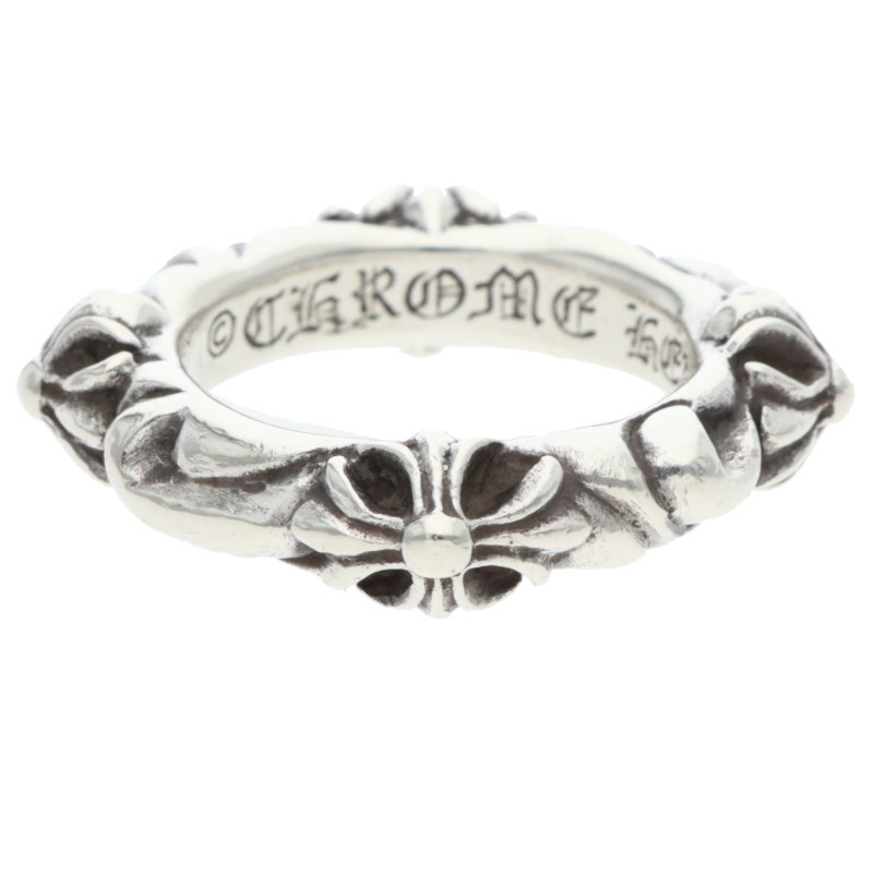 クロムハーツ Chrome Hearts 大きさ:6.5号  SBT BAND SBTダンス楽隊 しろがね色輪っか(しろがね色 7.62g)【615062】【GZ11】【小物】【中古】bb428#rinkan*B