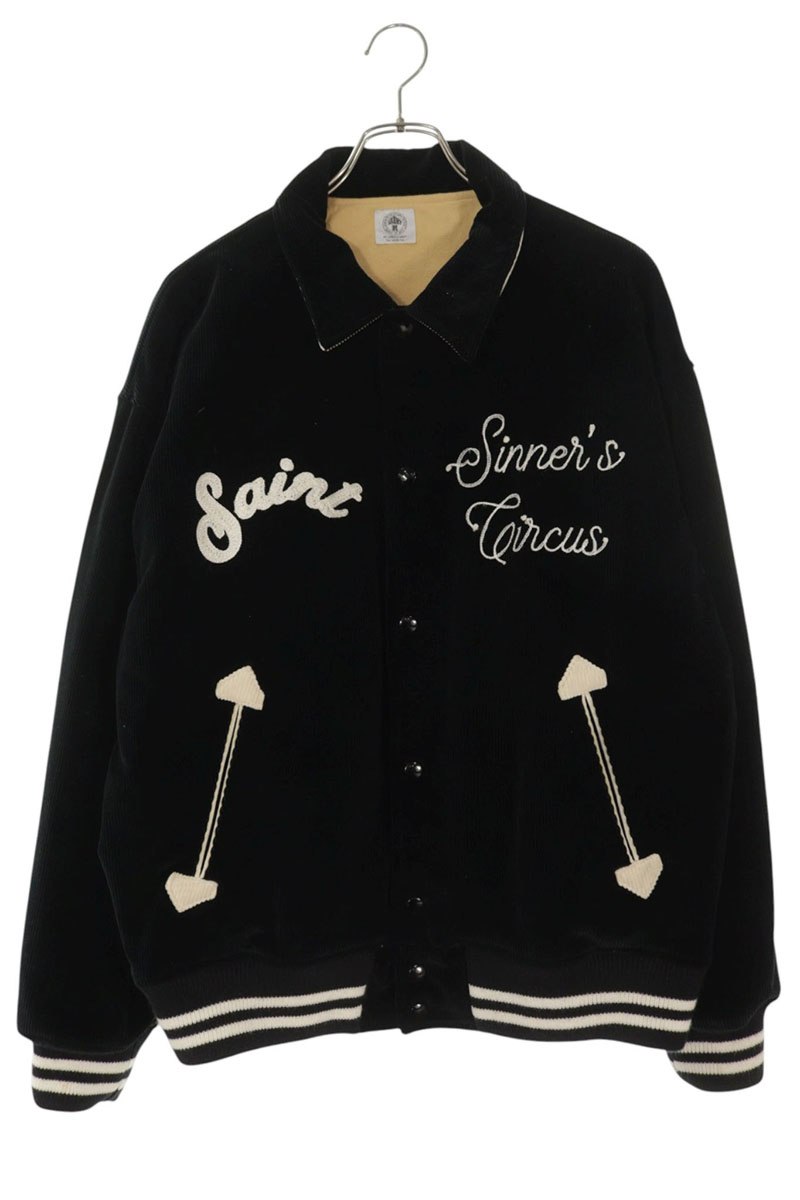 仙マイケル SAINT MICHAEL 大きさ:L  21AW  SM-A21-0000-041 コール天ピエロ刺しゅう上衣上衣(黒いこと)【515062】【BS99】【メンズ】【中古】bb316#rinkan*B