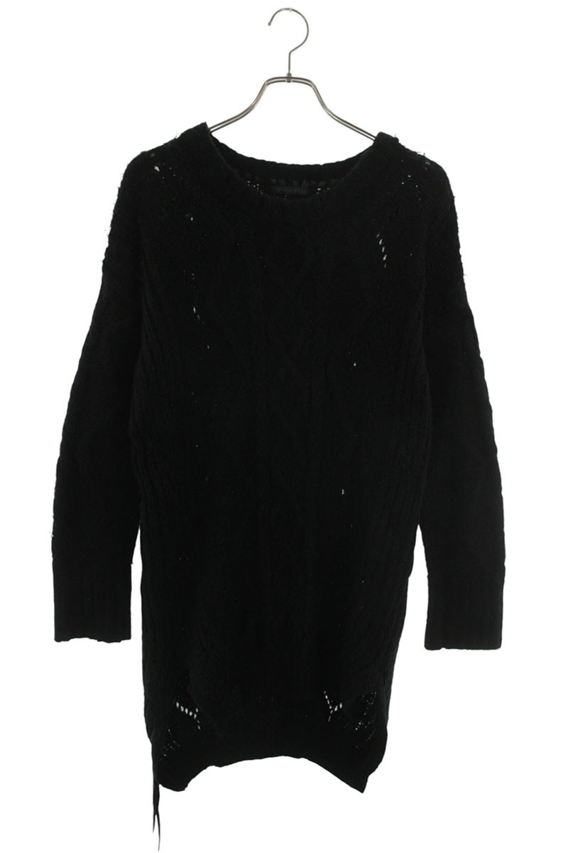 ケムリ KMRII 大きさ:2 レザーステッチニット(黒いこと)【515062】【BS99】【メンズ】【中古】bb356#rinkan*B