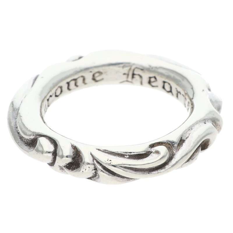 クロムハーツ Chrome Hearts 大きさ:11.5号  SCRL BAND スクロールダンス楽隊 しろがね色輪っか(しろがね色 8.06g)【715062】【SJ02】【小物】【中古】bb412#rinkan*B