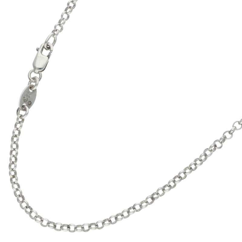 クロムハーツ Chrome Hearts 大いさ:16inch  NECKCHAIN R16 ロールチェーン16inch しろがね色頸飾り(しろがね色 4.28g)【715062】【SS07】【小物】【中古】bb377#rinkan*B
