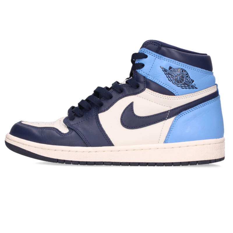 ナイキ NIKE 大いさ:27糎  AIR JORDAN 1 RETRO HIGH OG 555088-140 エアジョーダン1レトロハイスニーカー(青碧×白いこと)【025062】【BS99】【メンズ】【小物】【中古】bb457#rinkan*B
