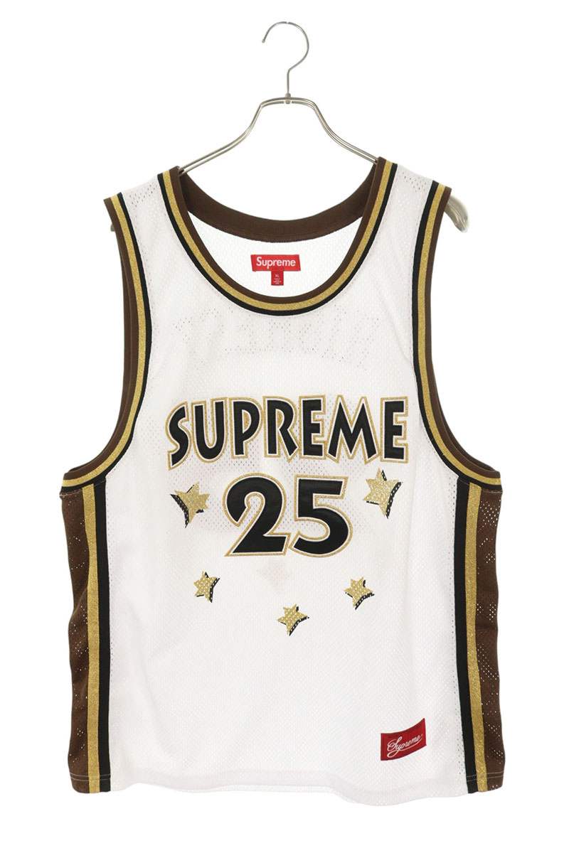 シュプリーム SUPREME　サイズ:XL 25SS All Star Basketball Jersey オールスター バスケットボール ジャージタンクトップ(ホワイト)【106062】【BS99】【メンズ】【中古】bb378#rinkan*A｜RINKAN