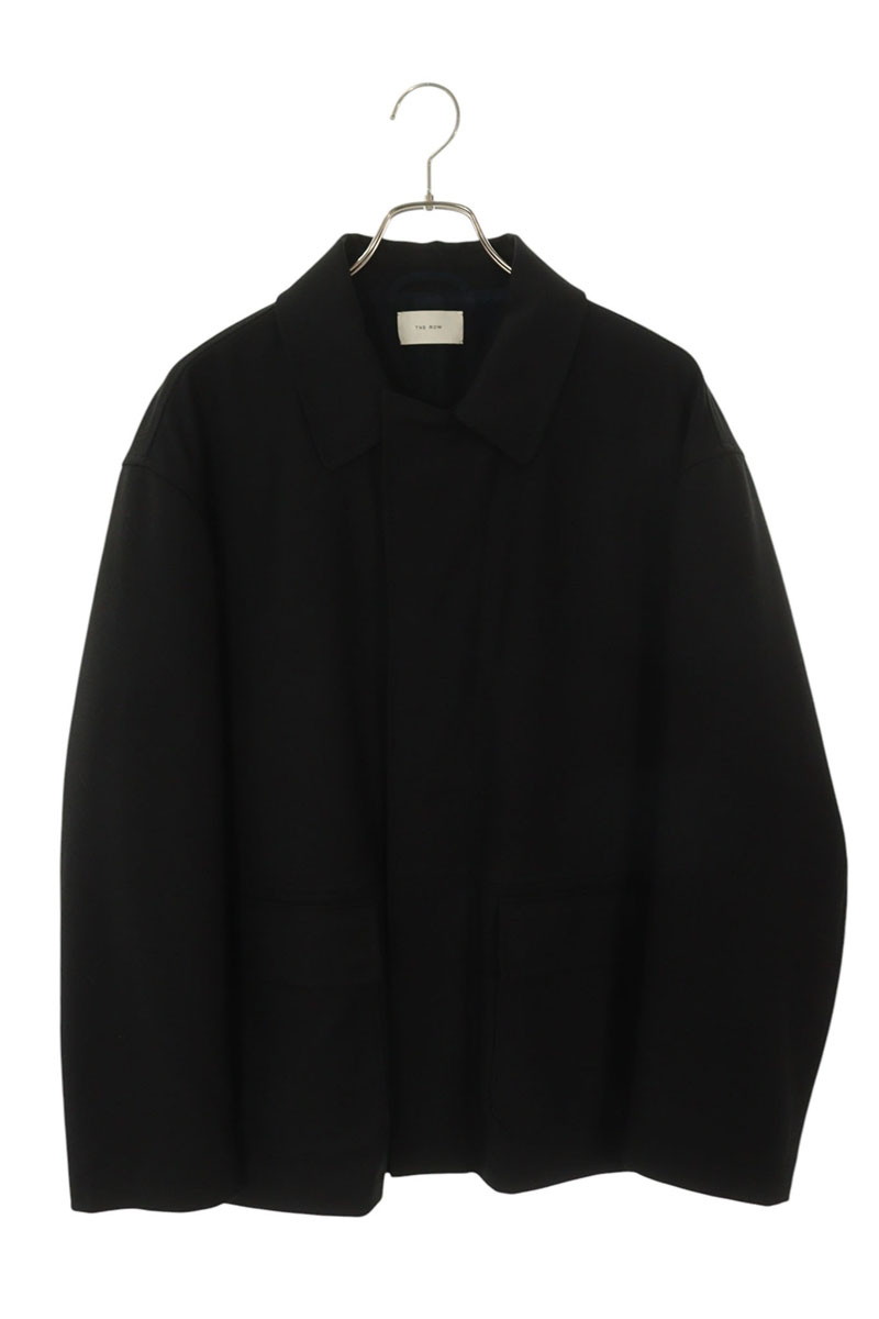 ザロウ THEROW 大きさ:S  639 W2859 Frankino Wool Jacket フランキーノウールジャケットブルゾン(黒いこと)【615062】【SB01】【メンズ】【中古】bb33#rinkan*B