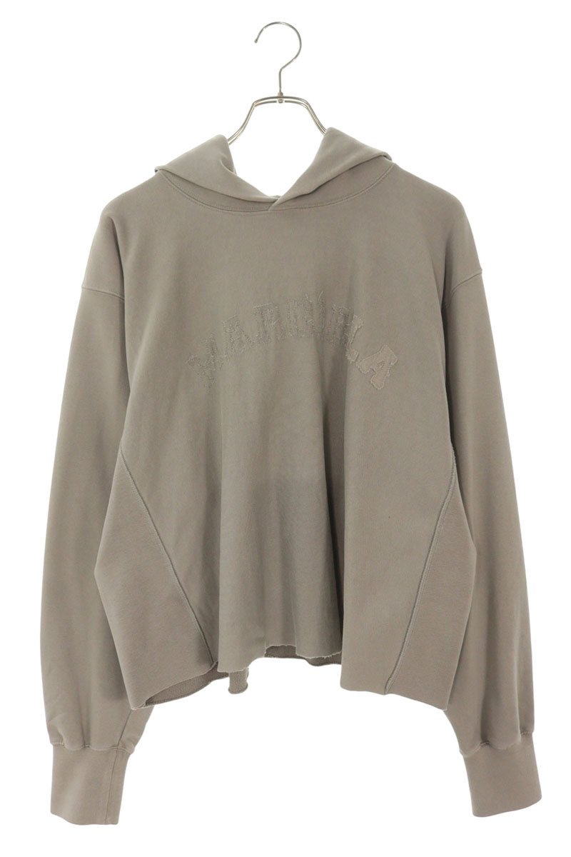 メゾンマルジェラ Maison Margiela 大きさ:M  S51GU0139 ロゴタイプ刺しゅうティーシャツパーカー(薄墨色)【615062】【SB01】【メンズ】【中古】bb459#rinkan*A