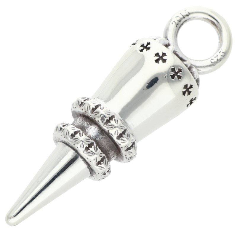 クロムハーツ Chrome Hearts   CONE CH PLS 唐きびCHつけ加える しろがね色首飾りとっ始め(しろがね色 31.05g)【915062】【SS07】【小物】【中古】bb62#rinkan*B