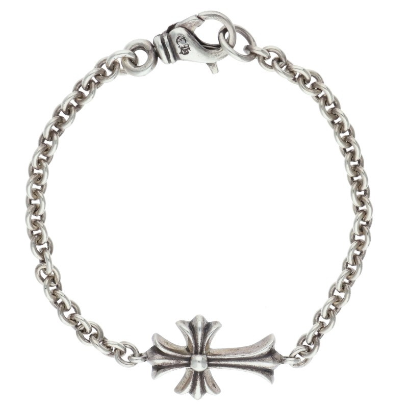 クロムハーツ Chrome Hearts   CHN TNY CH CRS タイニーCH差し交わすチェーン店 しろがね色腕輪(しろがね色 12.57g)【815062】【NO05】【小物】【中古】bb209#rinkan*B