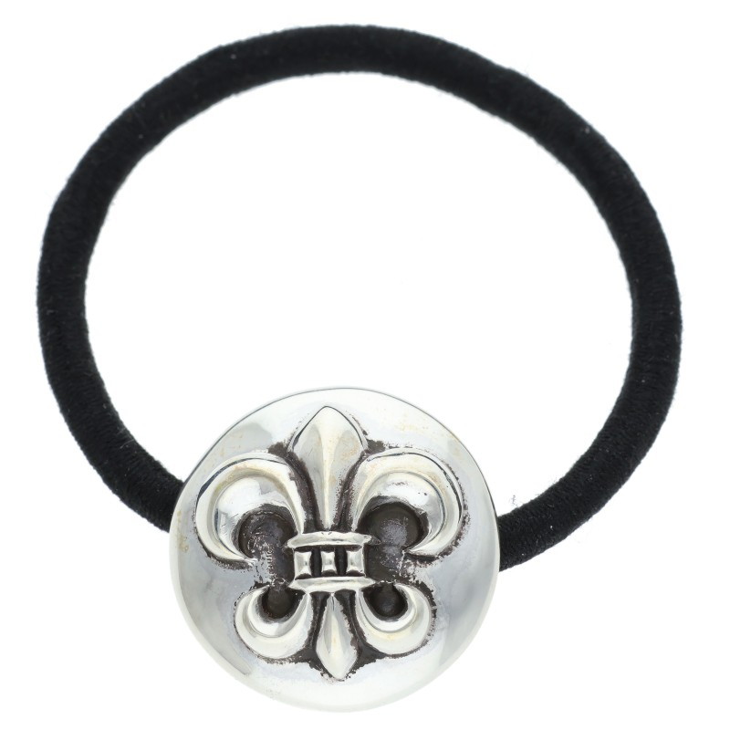 クロムハーツ Chrome Hearts   HAIRBAND BSフレアボタンヘアゴム シルバーコンチョ(しろがね色 総掛け目16.9g)【815062】【os06】【小物】【中古】bb212#rinkan*B