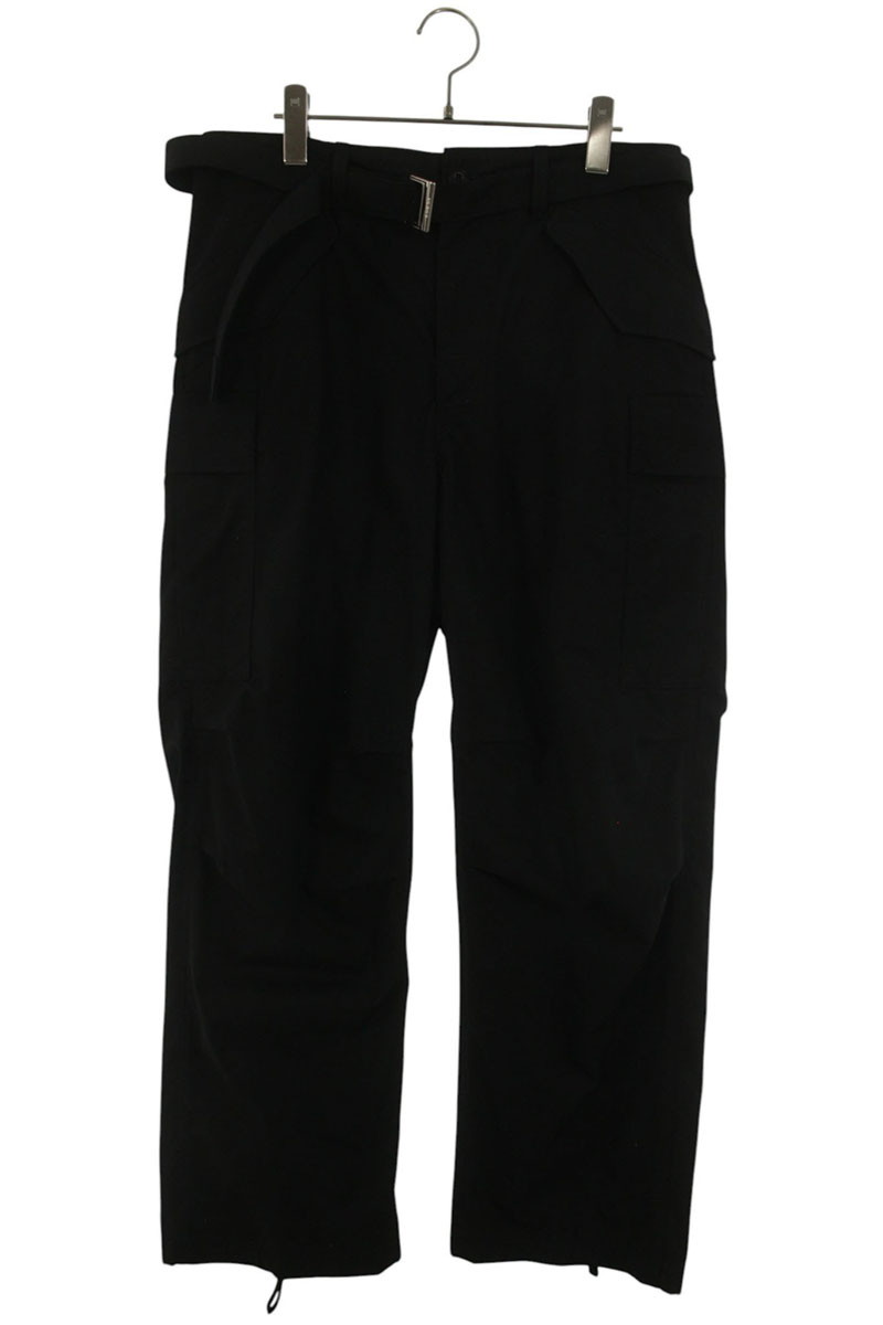 サカイ Sacai 大きさ:2  26SS  SCM-317 Cotton Nylon Oxford Pants 胴締め付き添い人コットンナイロンオックスフォードロングパンツ(黒いこと)【206062】【BS99】【メンズ】【中古】bb212#rinkan*A