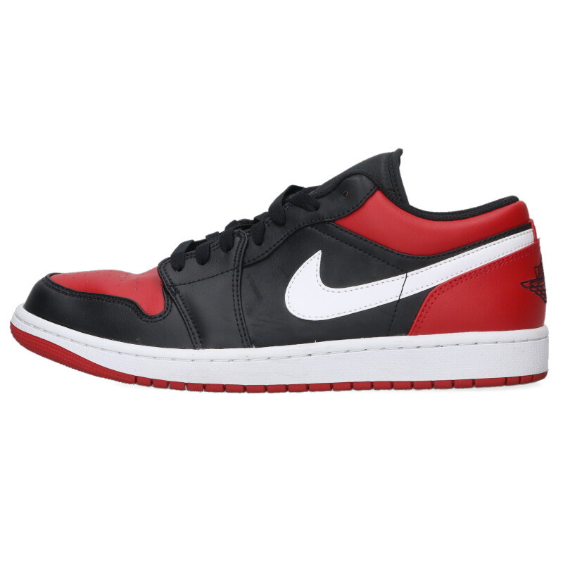 ナイキ NIKE 大きさ:28.5珊  553558-066 Nike Air Jordan 1 Low Bred エアジョーダン1置き目スニーカー(黒いこと×赤いこと)【106062】【BS99】【メンズ】【小物】【中古】bb356#rinkan*B