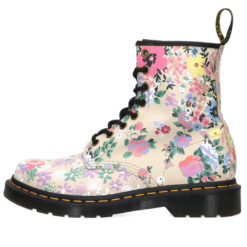 ドクターマーチン Dr.Martens　サイズ:UK5 1460 FLORAL MASH UP 30791292 フローラル総柄8ホールレザーブーツ(ベージュ調&times;マルチカラー)【106062】【BS99】【レディース】【小物】【中古】bb411#rinkan*A｜RINKAN