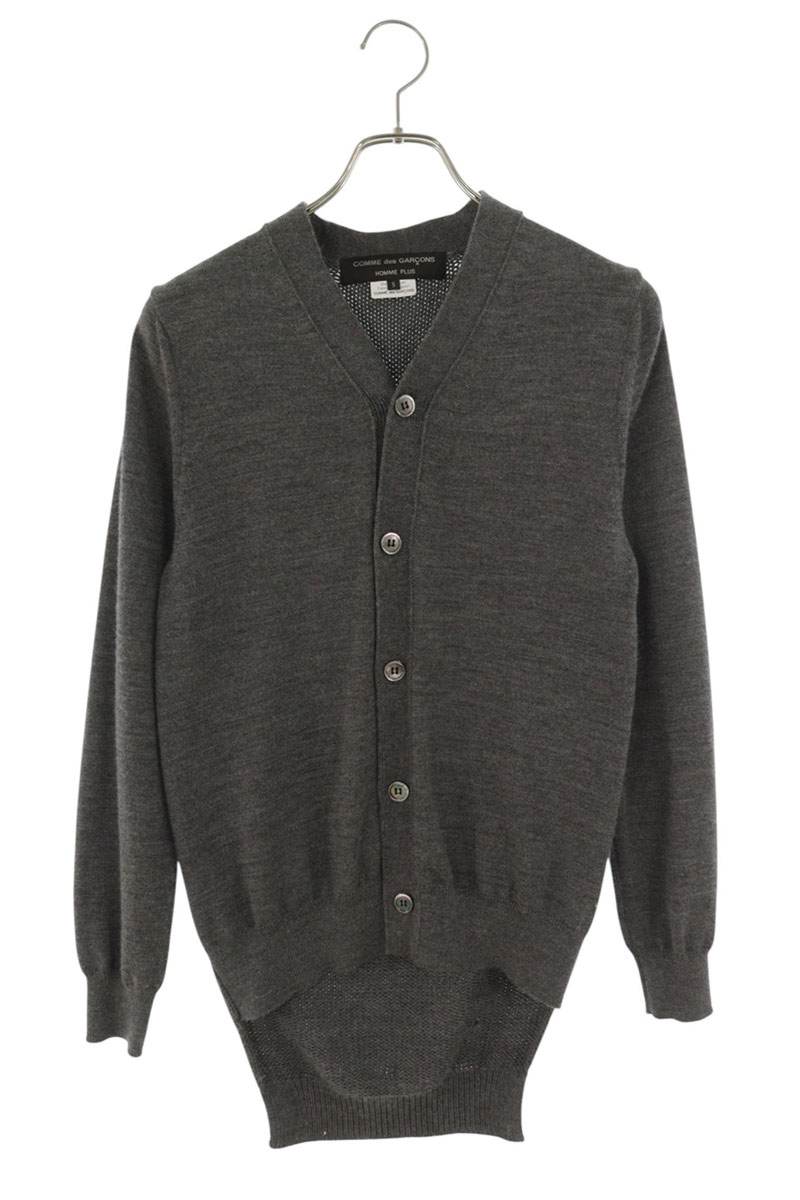 コムデギャルソンオムプリュス COMME des GARCONS HOMME PLUS 大きさ:S  13AW  PL-N027 AD2013 うつり変わりリブニットうつり変わり羊毛ジレー(薄墨色)【425062】【BS99】【メンズ】【中古】bb411#rinkan*B