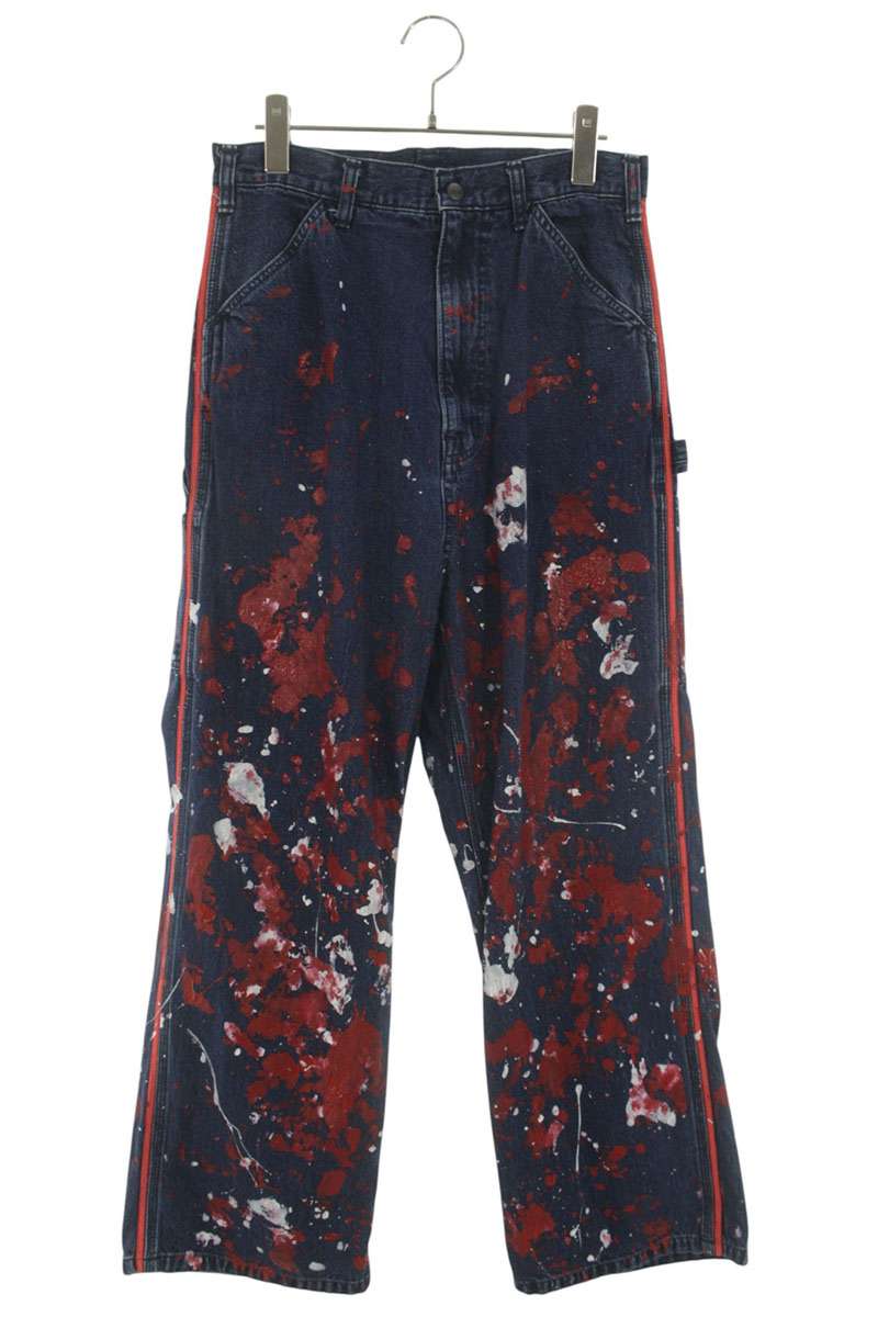 ニードルス Needles 大いさ:XS  19AW  FK122 えの具産業ペインターデニムパンツ(インディゴ×赤いこと)【025062】【FK04】【メンズ】【中古】bb411#rinkan*B
