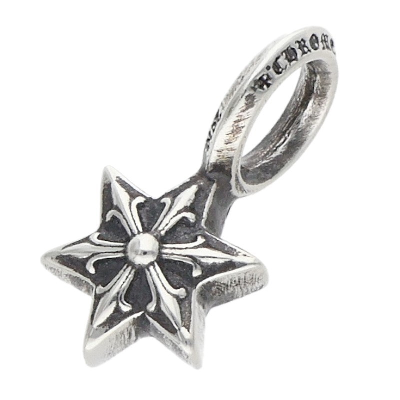 クロムハーツ Chrome Hearts   STACK STAR V2 スタースタックチャーム しろがね色首飾りとっ始め(しろがね色 1.01g)【125062】【SJ02】【小物】【中古】bb396#rinkan*B