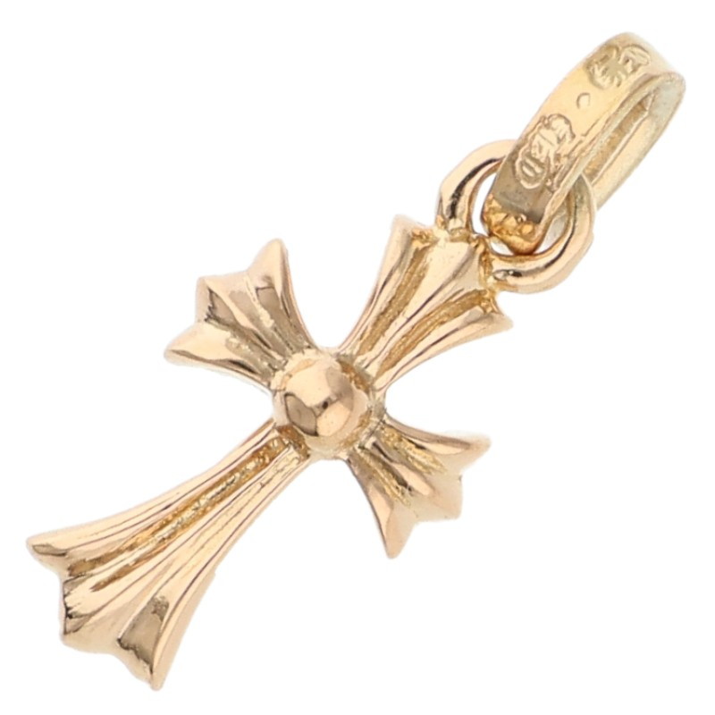 クロムハーツ Chrome Hearts   22K CRS BBYFAT 22Kベイビーファット 年寄りの惹き付ける ゴールド頸飾りいの一番(黄色ゴールド 4.06g)【225062】【NO05】【小物】【中古】bb170#rinkan*B
