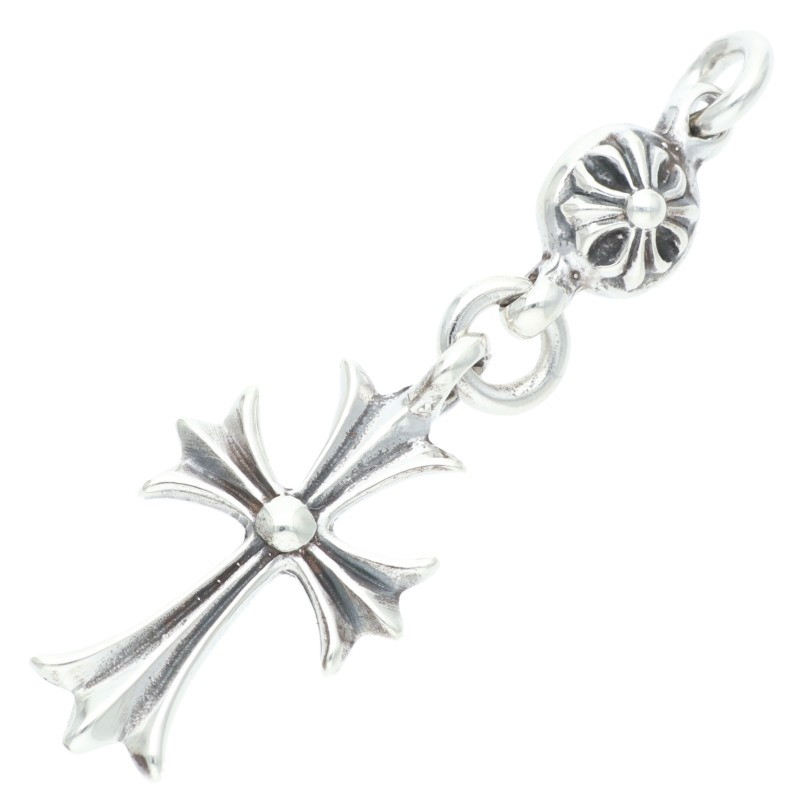 クロムハーツ Chrome Hearts   1B TNY CH CRS 1ボールタイニーCH差し交わす 年寄りの惹きつける しろがね色首飾りいの一番(しろがね色 6.32g)【425062】【FK04】【小物】【中古】bb423#rinkan*B