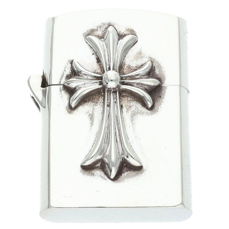 クロムハーツ Chrome Hearts   ZIPPO LIGHTERZ-V1 V1スモールCHクロスジッポライター(しろがね色 総掛け目136.54g)【125062】【SS07】【小物】【中古】bb51#rinkan*B