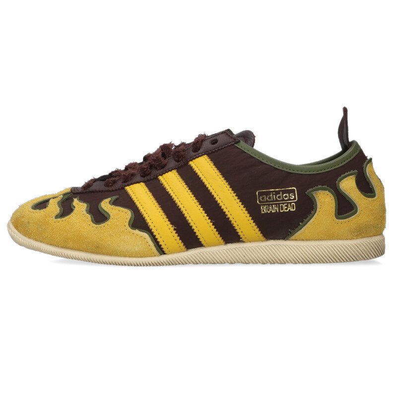 アディダス adidas ×ブレインデッド Brain Dead 大きさ:26.5珊  Brain Dead Brown Hazel Yellow JQ6789 フレイムローカットスニーカー(赤銅色×黄色)【925062】【BS99】【メンズ】【小物】【中古】bb78#rinkan*B