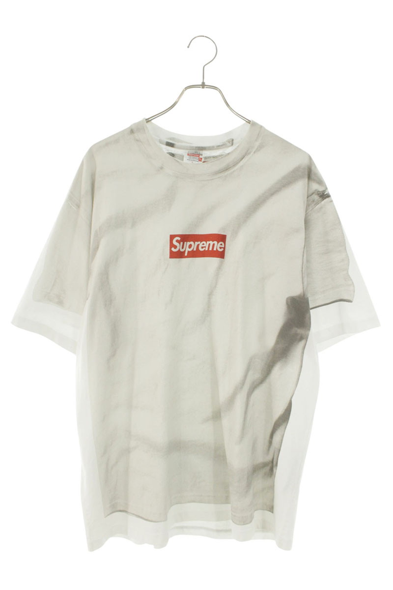 シュプリーム SUPREME ×エムエムシックス MM6 サイズ:L Box Logo Tee 転写プリントボックスロゴTシャツ(ホワイト)【106062】【OM10】【メンズ】【中古】bb127#rinkan*B |RINKAN