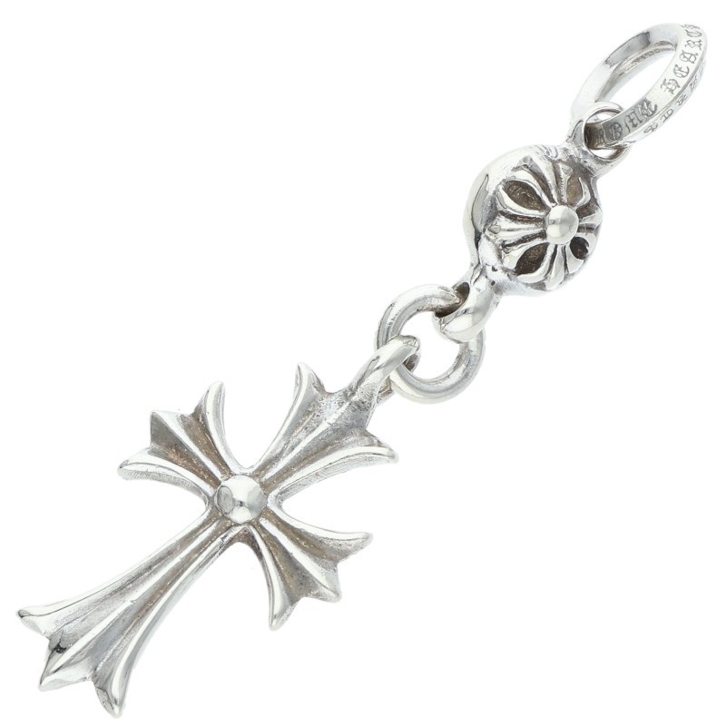 クロムハーツ Chrome Hearts   1B TNY CH CRS 1ボールタイニーCH差し交わす 惹きつける しろがね色首飾りいの一番(しろがね色 7g)【625062】【FK04】【小物】【中古】bb76#rinkan*B