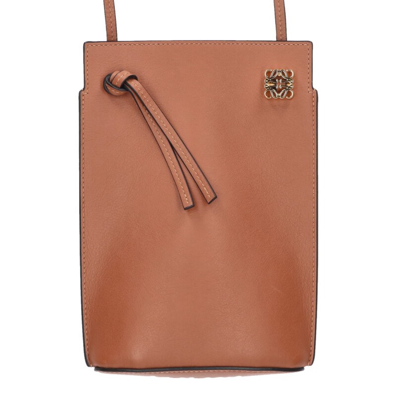 ロエベ LOEWE   ダイス型隠し なめし革ショルダーバッグ(赤銅色)【606062】【BS99】【小物】【中古】bb328#rinkan*B