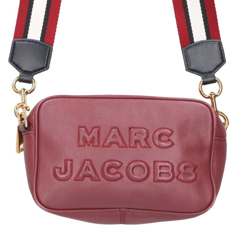 マークジェイコブス MARC JACOBS   閃光電球 M0014465 ロゴレザーショルダーバッグ(ボルドーワイン×ゴールド)【706062】【BS99】【小物】【中古】bb30#rinkan*B