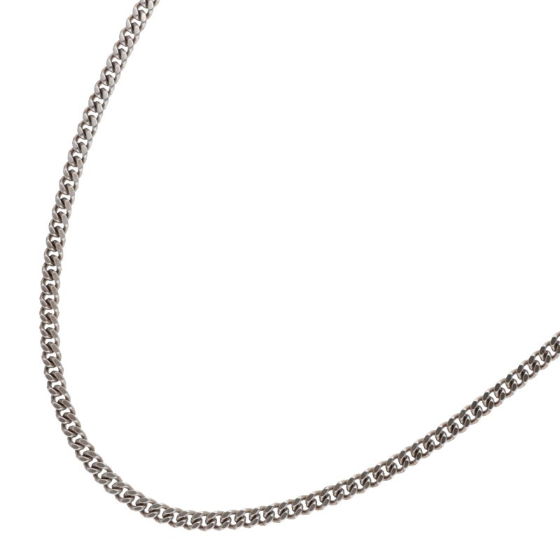 トムウッド TOM WOOD　サイズ:60cm Curb Chain カーブチェーンネックレス(シルバー 14.69g)【017062】【BS99】【小物】【中古】bb187#rinkan*B｜RINKAN