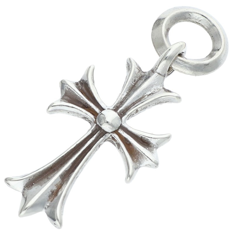 クロムハーツ Chrome Hearts   TINY CH CROSS タイニーCH差し交わす 惹きつける しろがね色首飾りいの一番(しろがね色 3.6g)【425062】【os06】【小物】【中古】bb410#rinkan*B